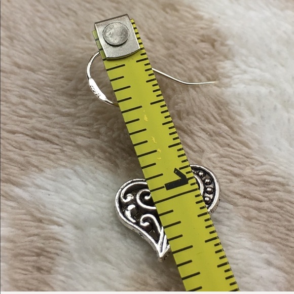 Sterling Silver Tibetan Heart Earrings - Picture 8 of 8